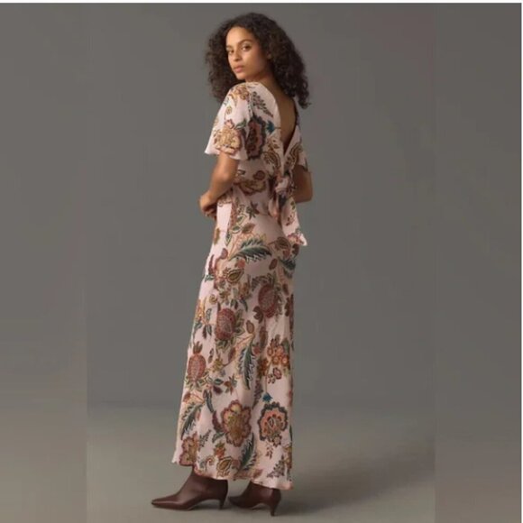 NWT Kachel x Anthropologie Flutter-Sleeve Floral Slip Dress Size 6 fairy girly - Picture 2 of 11